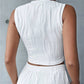 Blusa casual estilo high street com decote cropped
